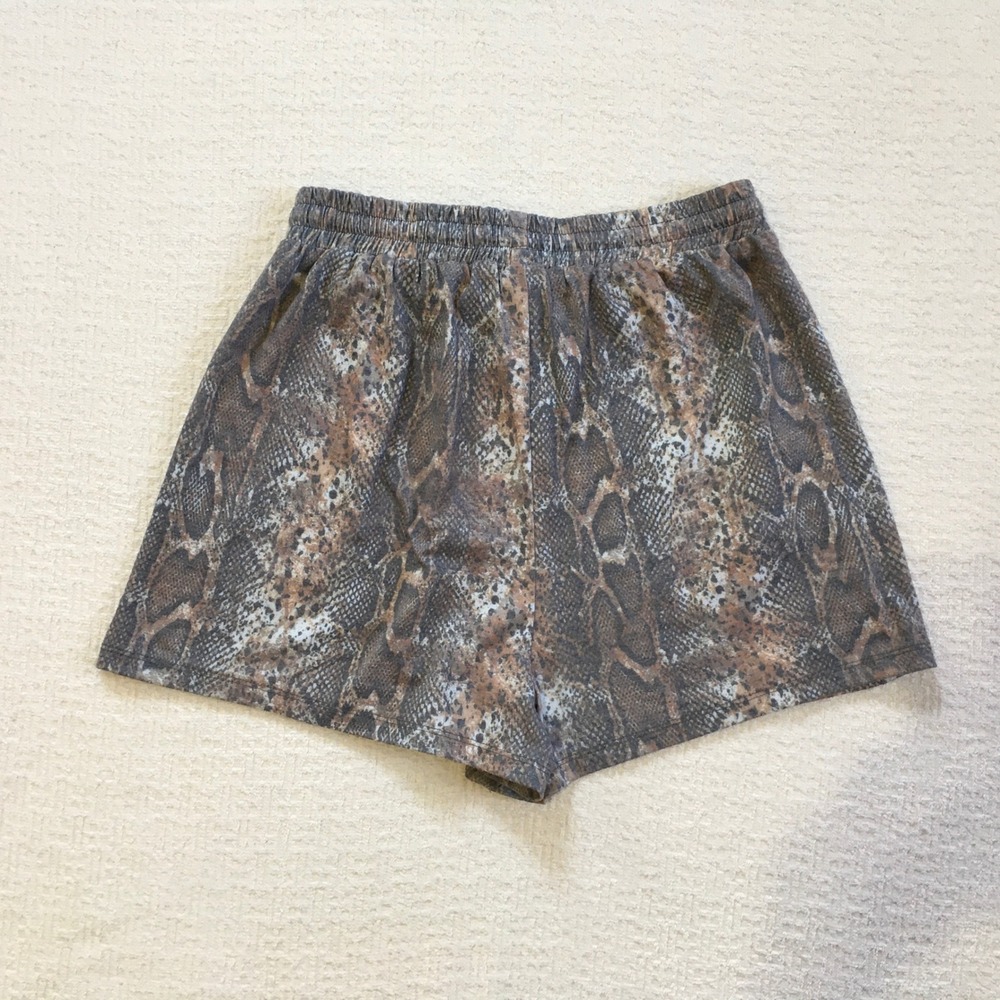 Snake Print‎ Hayden Los Angeles Womens  Elastic Waist Drawstring Shorts Size S
